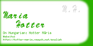 maria hotter business card